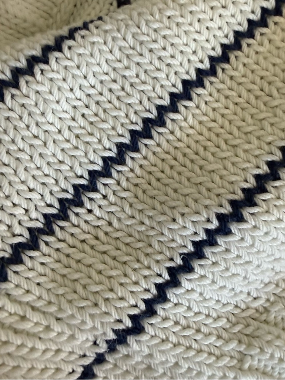 Madewell Nautical Stripe Sleeveless Sweater Tank White Navy Cotton Linen Medium - Picture 3 of 7